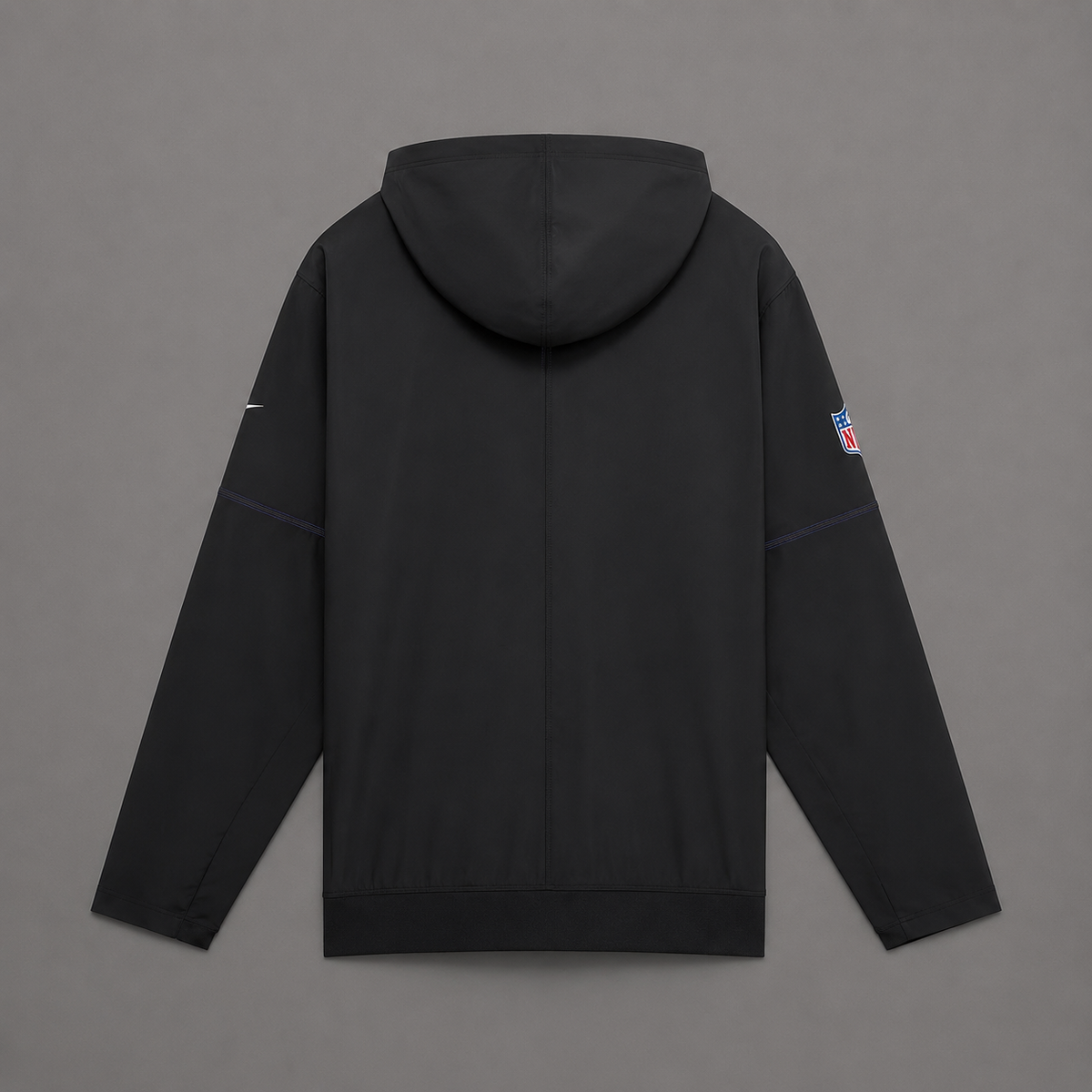 Men's Baltimore Ravens Nike Black Sideline Logo Glory Anorak Half-Zip Hooded Jacket